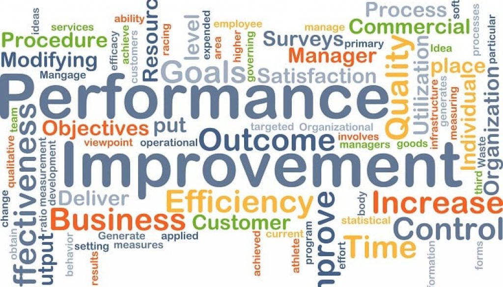 Performance improvement background concept
