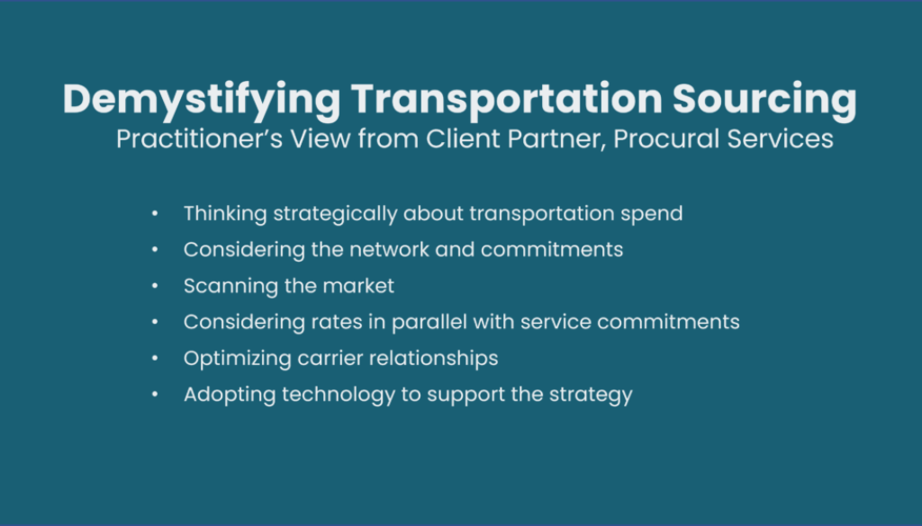 Transportation Sourcing Key Areas to Consider